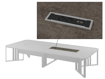 Центральная вставка для стола переговоров Z-201 с блоком розеток BachMann Z-213